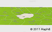 Shaded Relief Panoramic Map of Anping, physical outside