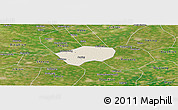 Shaded Relief Panoramic Map of Anping, satellite outside