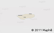 Shaded Relief Panoramic Map of Anping, single color outside