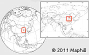 Blank Location Map of Baoding Shi, highlighted parent region, within the entire country