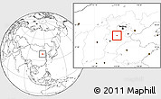 Blank Location Map of Baoding Shi