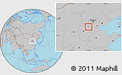 Gray Location Map of Baoding Shi