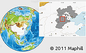 Physical Location Map of Baoding Shi, highlighted country, highlighted parent region