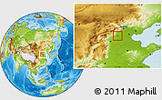 Physical Location Map of Baoding Shi