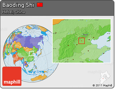 Political Location Map of Baoding Shi