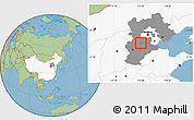 Savanna Style Location Map of Baoding Shi, highlighted country, highlighted parent region