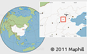 Savanna Style Location Map of Baoding Shi, highlighted country
