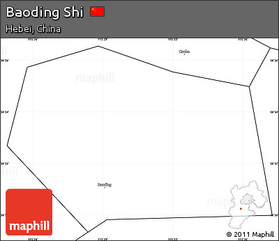 Blank Simple Map of Baoding Shi