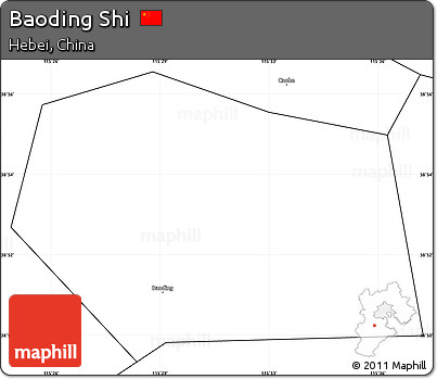 Blank Simple Map of Baoding Shi