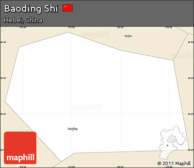 Classic Style Simple Map of Baoding Shi
