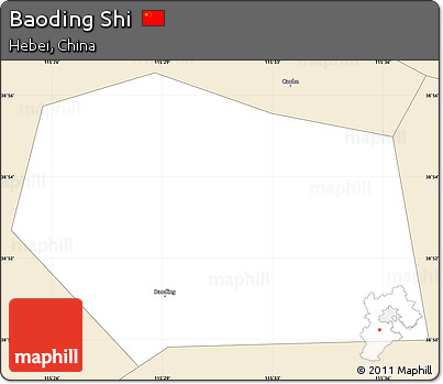 Classic Style Simple Map of Baoding Shi