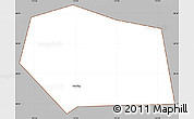 Gray Simple Map of Baoding Shi, cropped outside