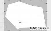 Gray Simple Map of Baoding Shi, single color outside