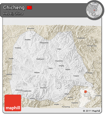 Classic Style 3D Map of Chicheng