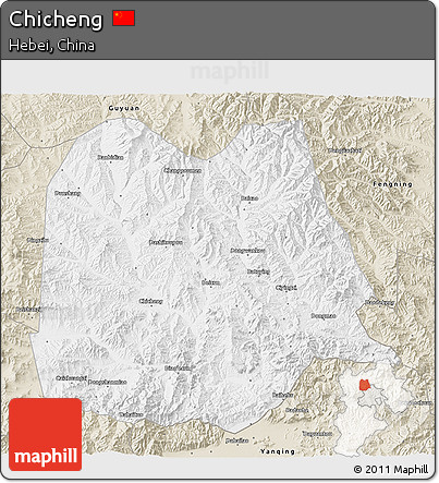 Classic Style 3D Map of Chicheng
