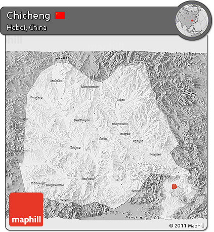 Gray 3D Map of Chicheng