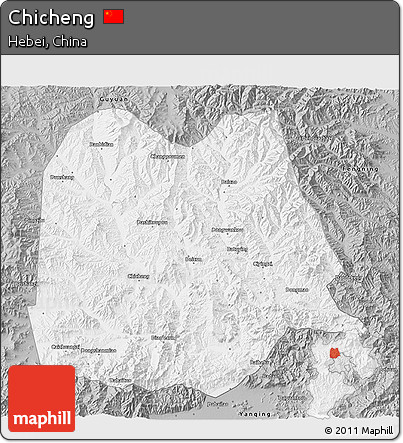 Gray 3D Map of Chicheng