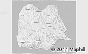 Gray 3D Map of Chicheng, single color outside