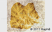Physical 3D Map of Chicheng, lighten