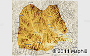 Physical 3D Map of Chicheng, shaded relief outside