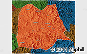 Political 3D Map of Chicheng, darken