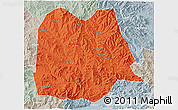 Political 3D Map of Chicheng, lighten, semi-desaturated