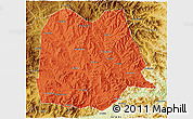 Political 3D Map of Chicheng, physical outside