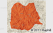 Political 3D Map of Chicheng, shaded relief outside