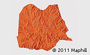 Political 3D Map of Chicheng, single color outside