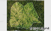 Satellite 3D Map of Chicheng, darken