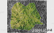 Satellite 3D Map of Chicheng, desaturated