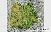 Satellite 3D Map of Chicheng, lighten, semi-desaturated