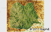 Satellite 3D Map of Chicheng, physical outside