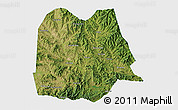Satellite 3D Map of Chicheng, single color outside