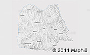 Silver Style 3D Map of Chicheng, single color outside