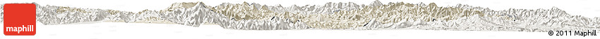 Shaded Relief Horizon Map of Chicheng, lighten