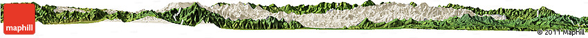 Shaded Relief Horizon Map of Chicheng, satellite outside
