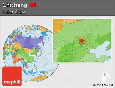 Political Location Map of Chicheng