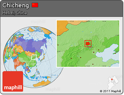 Political Location Map of Chicheng