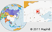 Political Location Map of Chicheng, highlighted country