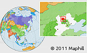 Political Location Map of Chicheng, highlighted parent region
