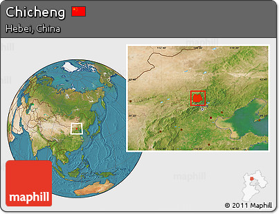 Satellite Location Map of Chicheng