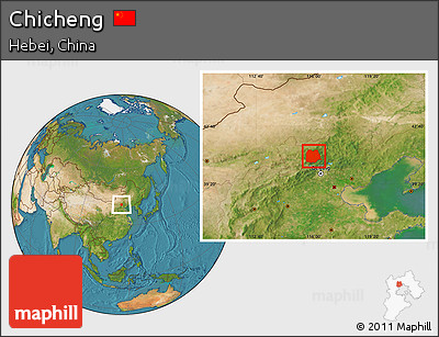 Satellite Location Map of Chicheng