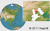 Satellite Location Map of Chicheng, highlighted parent region