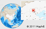 Shaded Relief Location Map of Chicheng, highlighted country