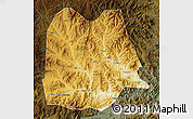 Physical Map of Chicheng, darken
