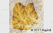 Physical Map of Chicheng, lighten