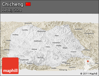 Classic Style Panoramic Map of Chicheng