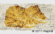 Physical Panoramic Map of Chicheng, shaded relief outside