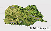 Satellite Panoramic Map of Chicheng, cropped outside